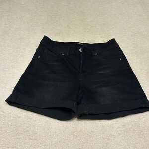NVGTN. Black jean shorts